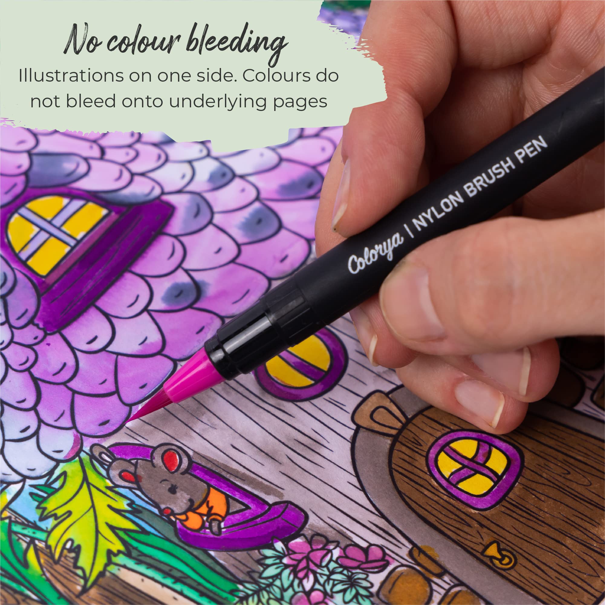 Adult Colouring Books by Colorya - A4 Size - Wonderful Little World Vol. II - Premium Quality Paper, No Medium Bleeding, One-Sided Printing