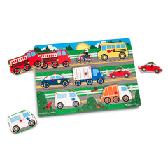 Melissa & Doug Wooden Toys Vehicle Peg Boards for Children, Learning Toys for 2 Year Old Girls & Boys Toddler Puzzles Gifts, Kids Wooden Puzzles for 2 Year Olds, Jigsaws for Children Age 2 3 4