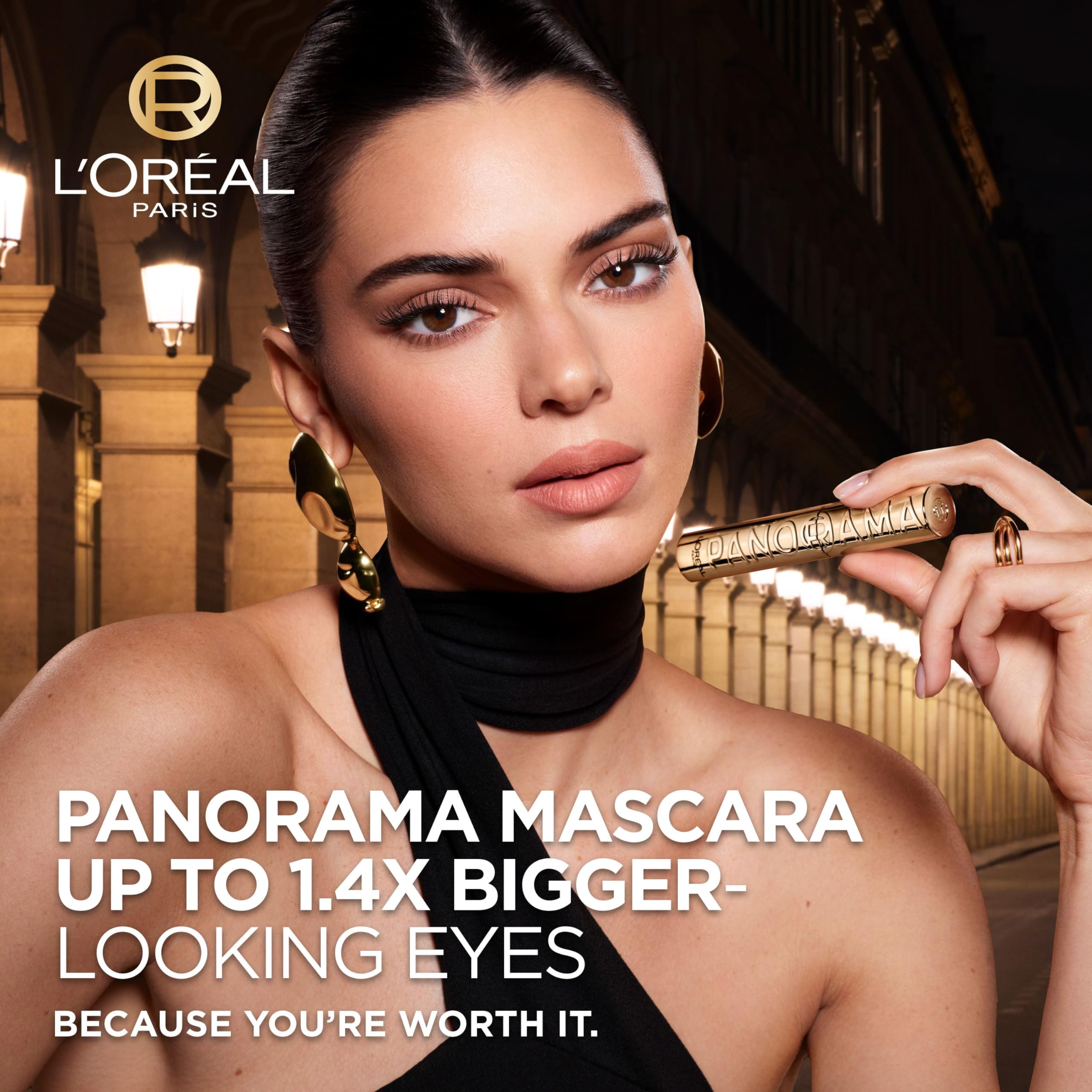 L'Oreal Paris Volumising Mascara, For Intense Volume and a Fanned Out Effect, 1.4x Bigger Looking Eyes, Clump-free Formula, Suitable for Sensitive Eyes, Volume Million Lashes Panorama