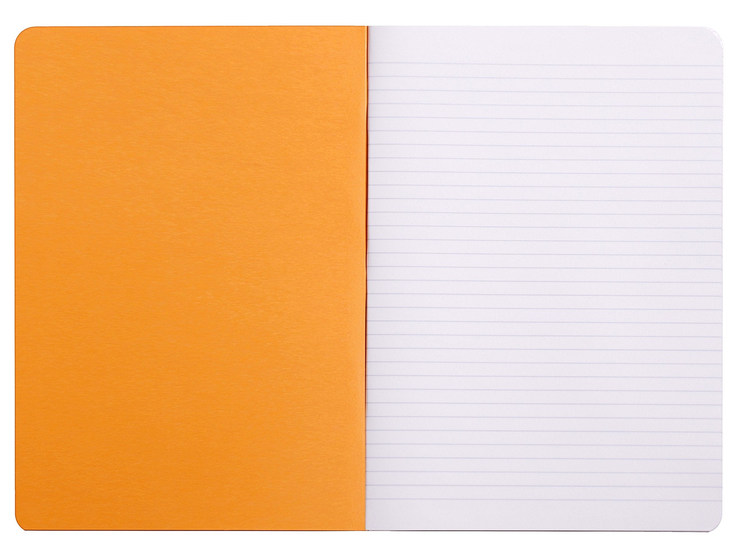 RHODIA 119168C - Orange Piqué Notebook - A4 - Lined - 96 pages - White Clairefontaine paper 80 g/m - Soft, resistant and waterproof coated card cover - Classic