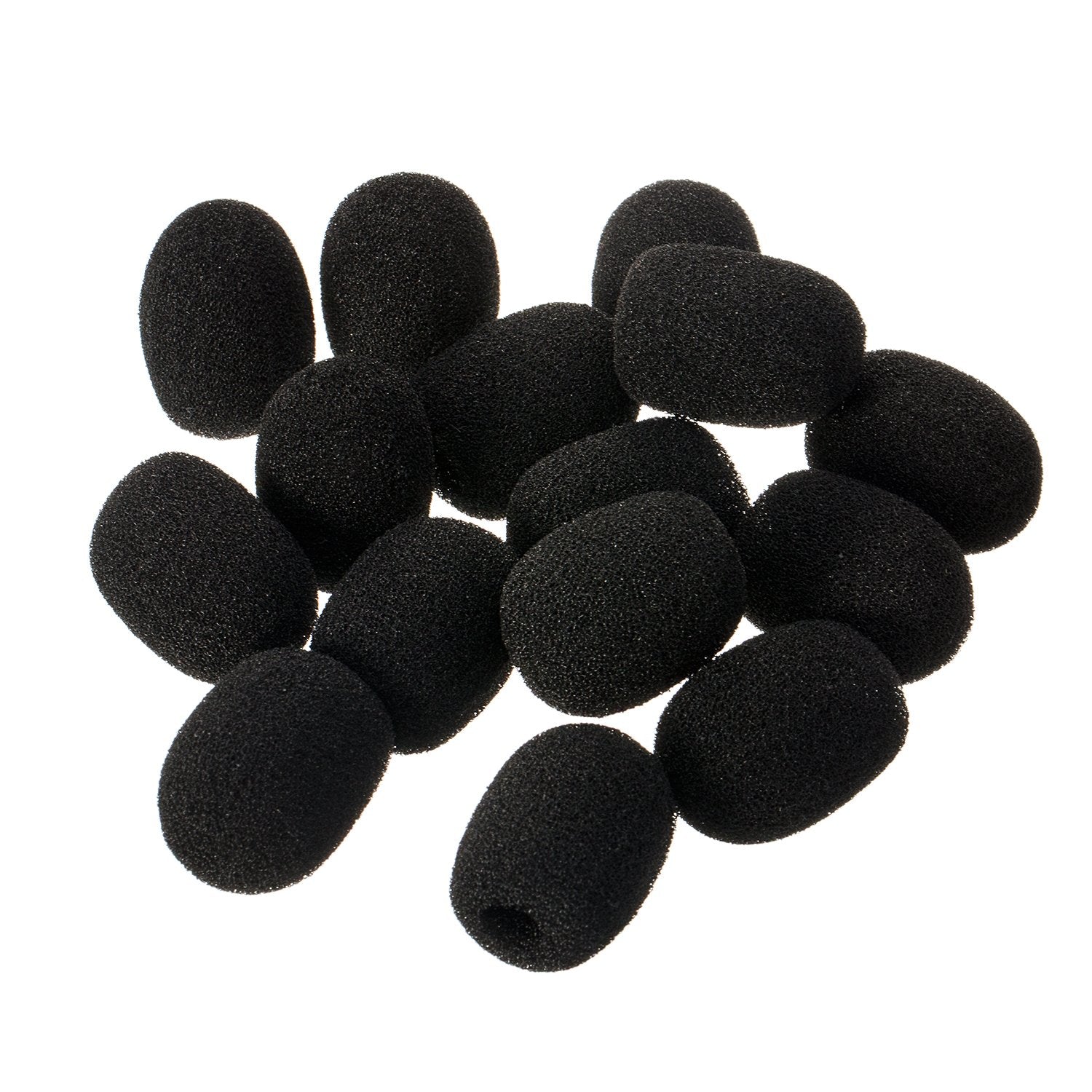 Lapel Headset Microphone Windscreens, Foam Microphone Covers, Mini Size, 15 Pack