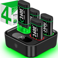 HEYLICOOL Rechargeable Battery Packs for Xbox Series X S/Xbox One,4X3600mWh Xbox One Controller Battery Packs, Rechargeable Batteries with Charging Dock for Xbox One/One S/One X/One Elite