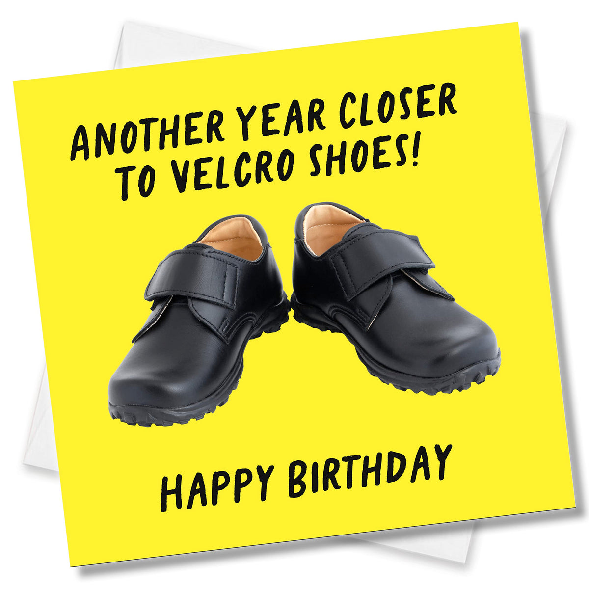 Punkcards - Funny Birthday Cards For Men - ‘Another Year Closer to Velcro Shoes’ - Happy Birthday Card For Him - Funny Greeting Card for Dad - For Uncle Birthday