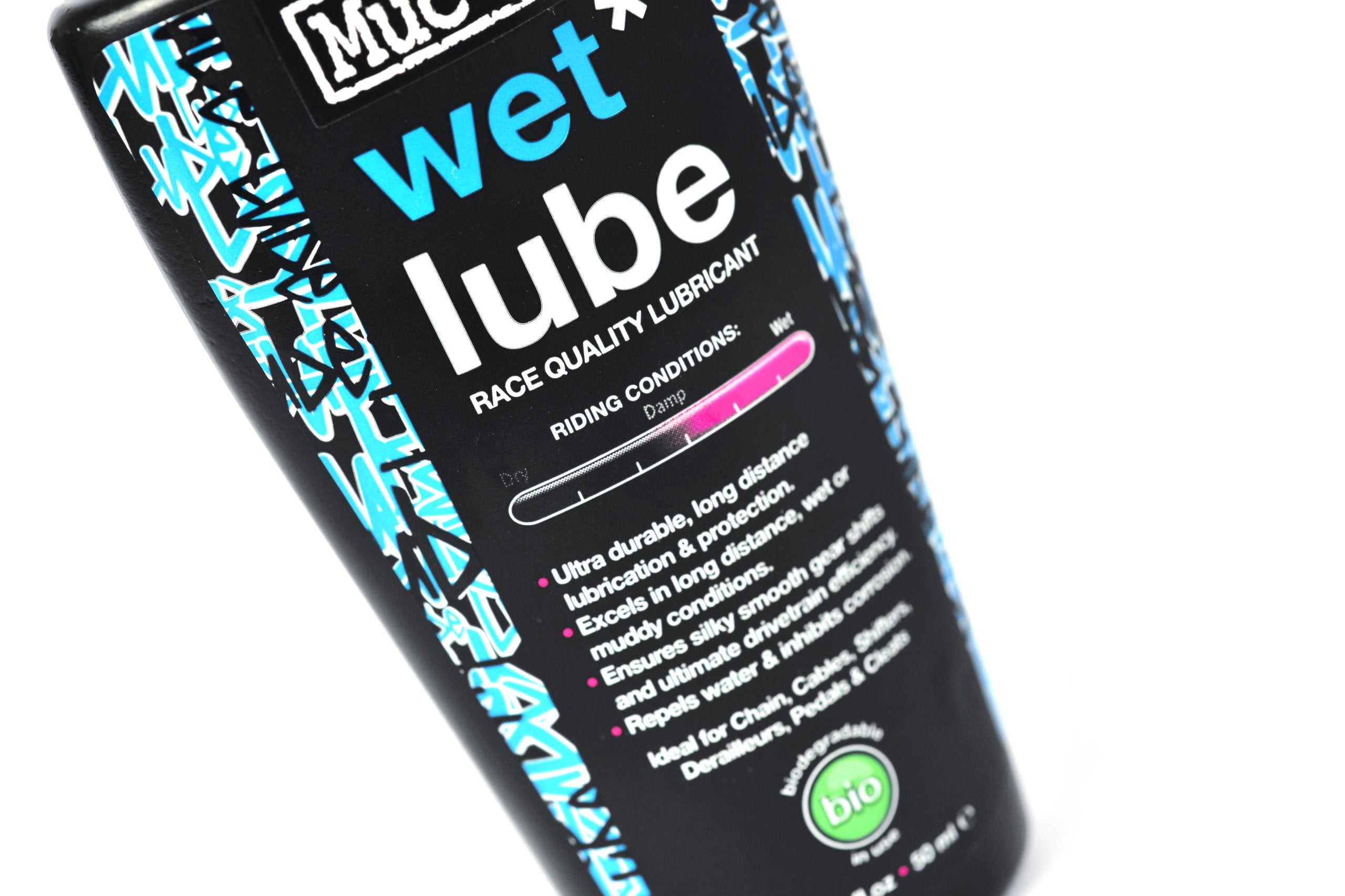 Muc-Off Wet Chain Lube, 50ml - Bike Lube, Bike Chain Oil, Chain Wax for Wet Weather Conditions - Biodegradable Bike Lubricant and Bicycle Chain Oil, Black