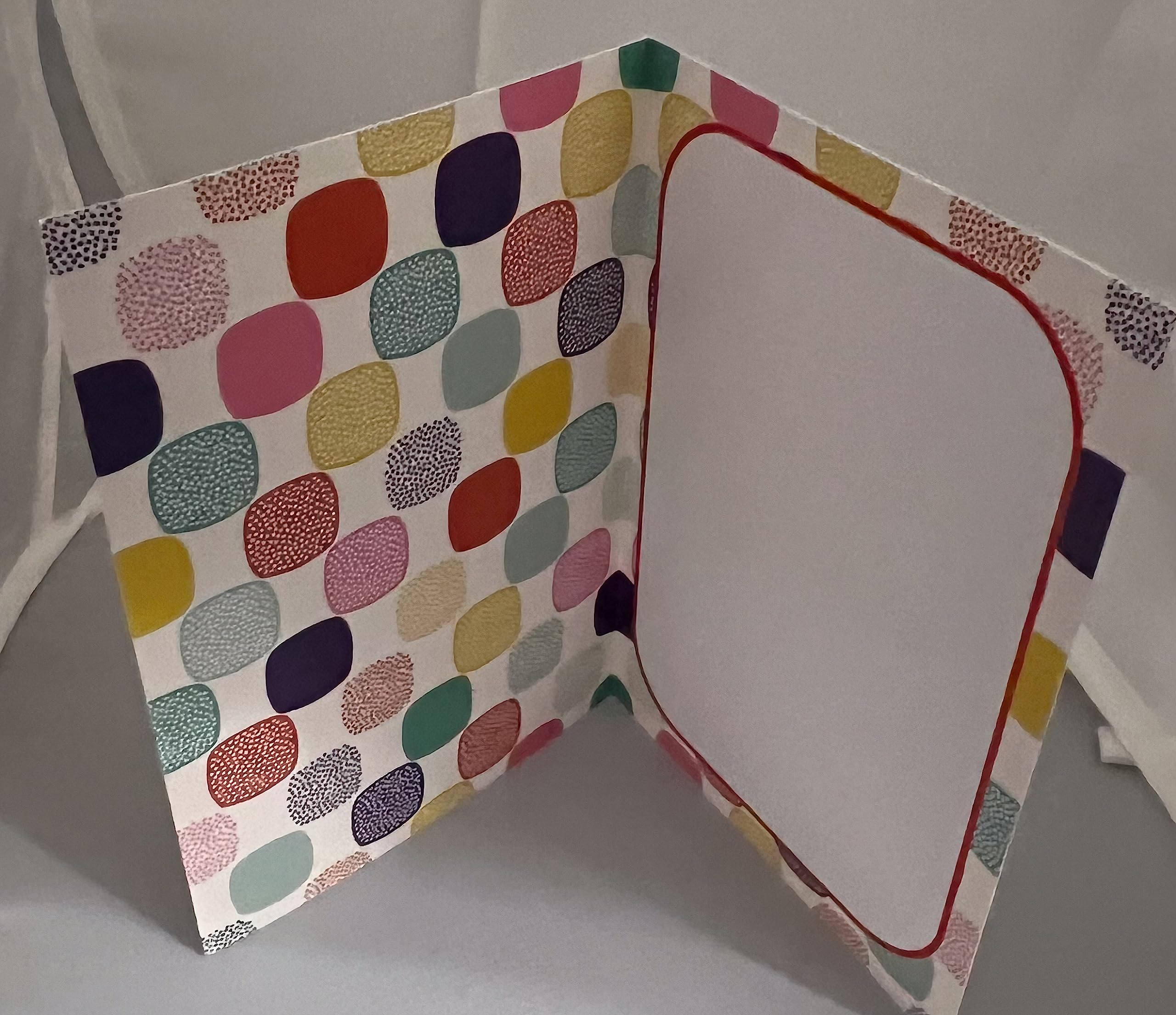 Pack of 72 Colourful Shape Thank You Cards. With Envelopes. 12 Designs. Ideal for Schools & Teachers