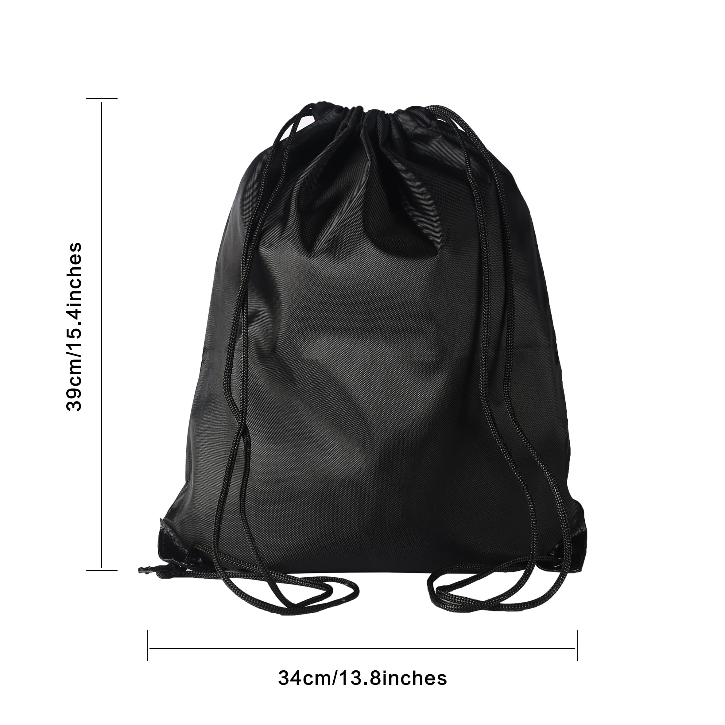 MOSTFUN Drawstring Gym Bag, 2Pcs String Swim PE Bag Black Drawstring Bag Thick Swimming Bag Backpack PE Bags for Sports, School, Swimming, Travel, Beach