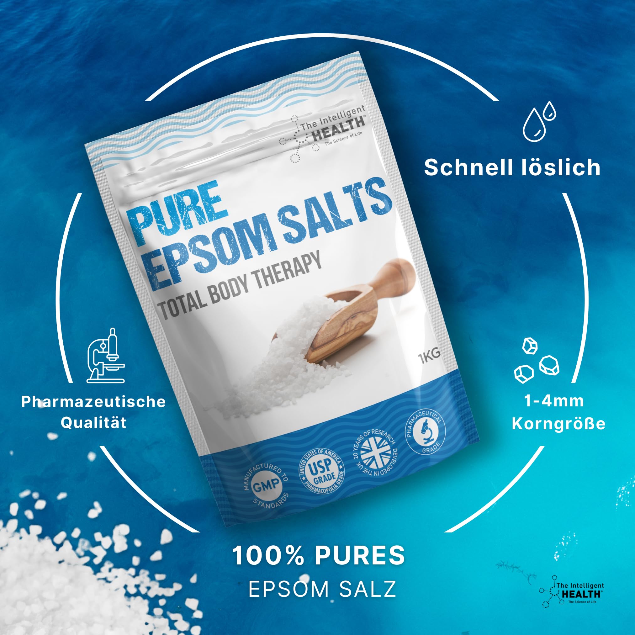 Pure Epsom Salts   Magnesium Sulphate Bath Salt (450g Pack)