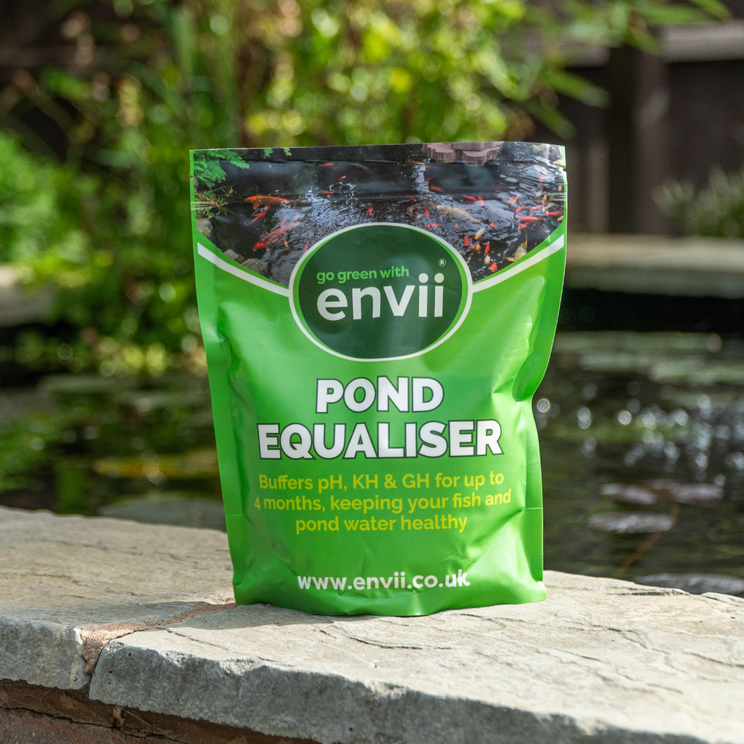 Envii Pond Equaliser – Pond pH Buffer Instantly Balances, and Stabilises pH, KH and GH Levels – 250g