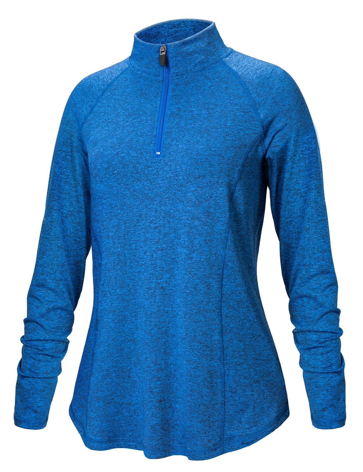 Long Sleeve Running Top Womens, Womens Sports Tops Casual Long Sleeve Zip Up Tops Womens Workout Gym Tops Exercise Tops Dark Blue