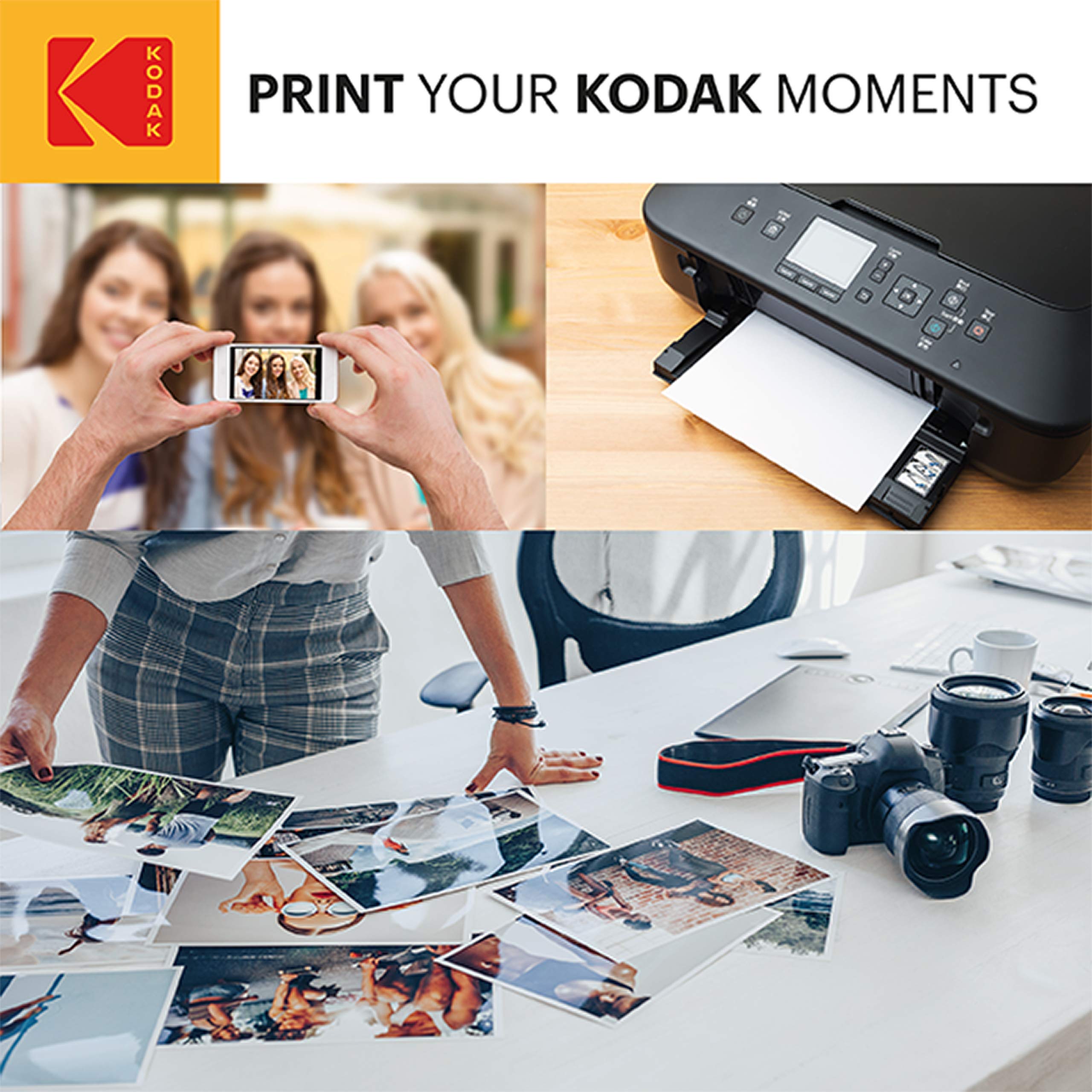 Kodak Glossy Photo Paper A4 Size 240gsm   Premium High Gloss Photo Paper for Inkjet Printers (A4 - 50 Sheets)