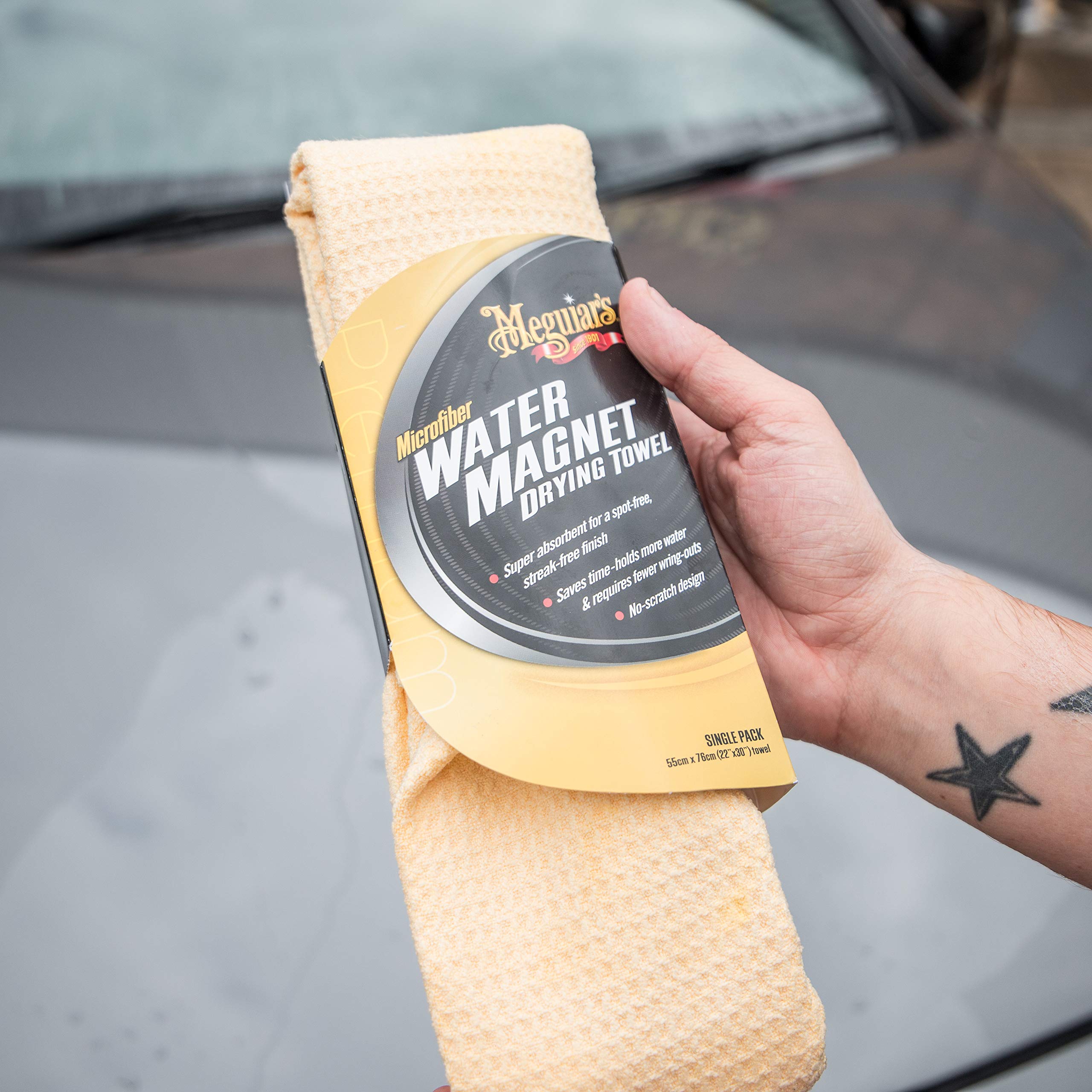 Meguiar's X2000EU Water Magnet Microfibre Drying Towel, Gelb