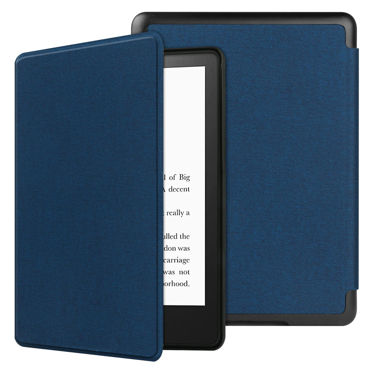 HoYiXi Case for All-new Kindle 11th Generation 2022 Release Slim Leather Protective Cover Fabric Cover Painted Shell - navy