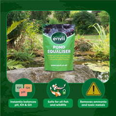 Envii Pond Equaliser – Pond pH Buffer Instantly Balances, and Stabilises pH, KH and GH Levels – 250g