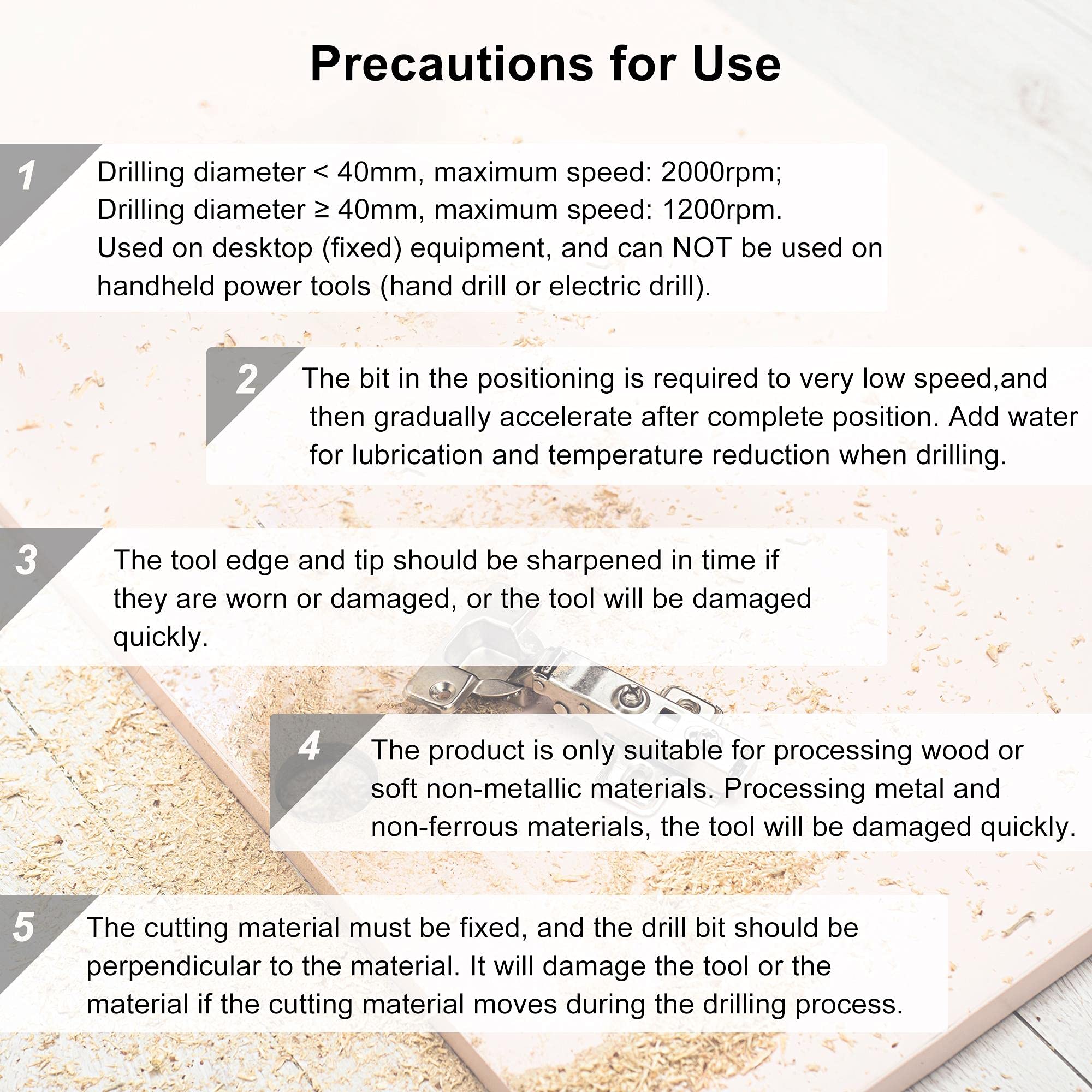 sourcing map Forstner Drill Bits 23mm, Tungsten Carbide Wood Hole Saw Auger Opener Woodworking Hinge Hole Drilling Boring Bit Cutter Gray with Case