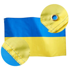 Runesol Ukraine National Flag 3x5, 91x152cm, Eurovision 2024, Прапор України 4 Grommets, Brass Eyelet in Every Corner, Ukrainian Banner, Premium Flags, Waterproof, Inside, Outside