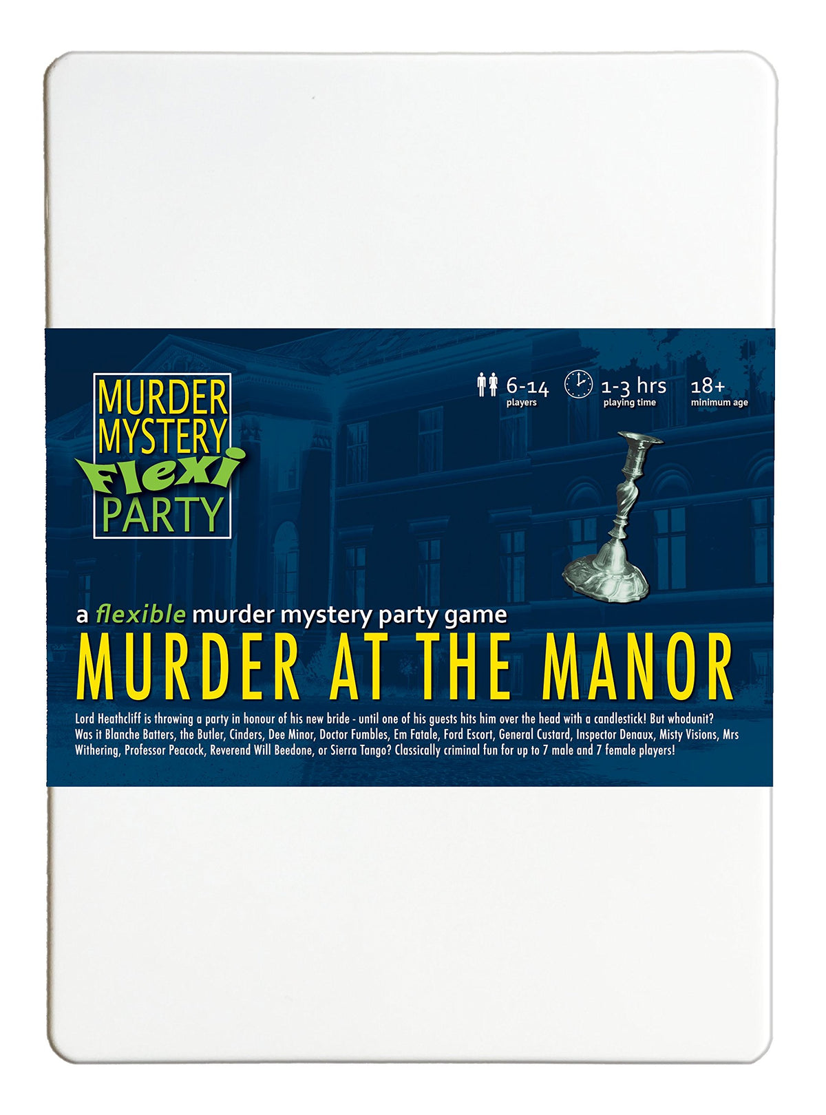 Murder Mystery Flexi Party Murder at the Manor 6-14 Player Dinner Party Game