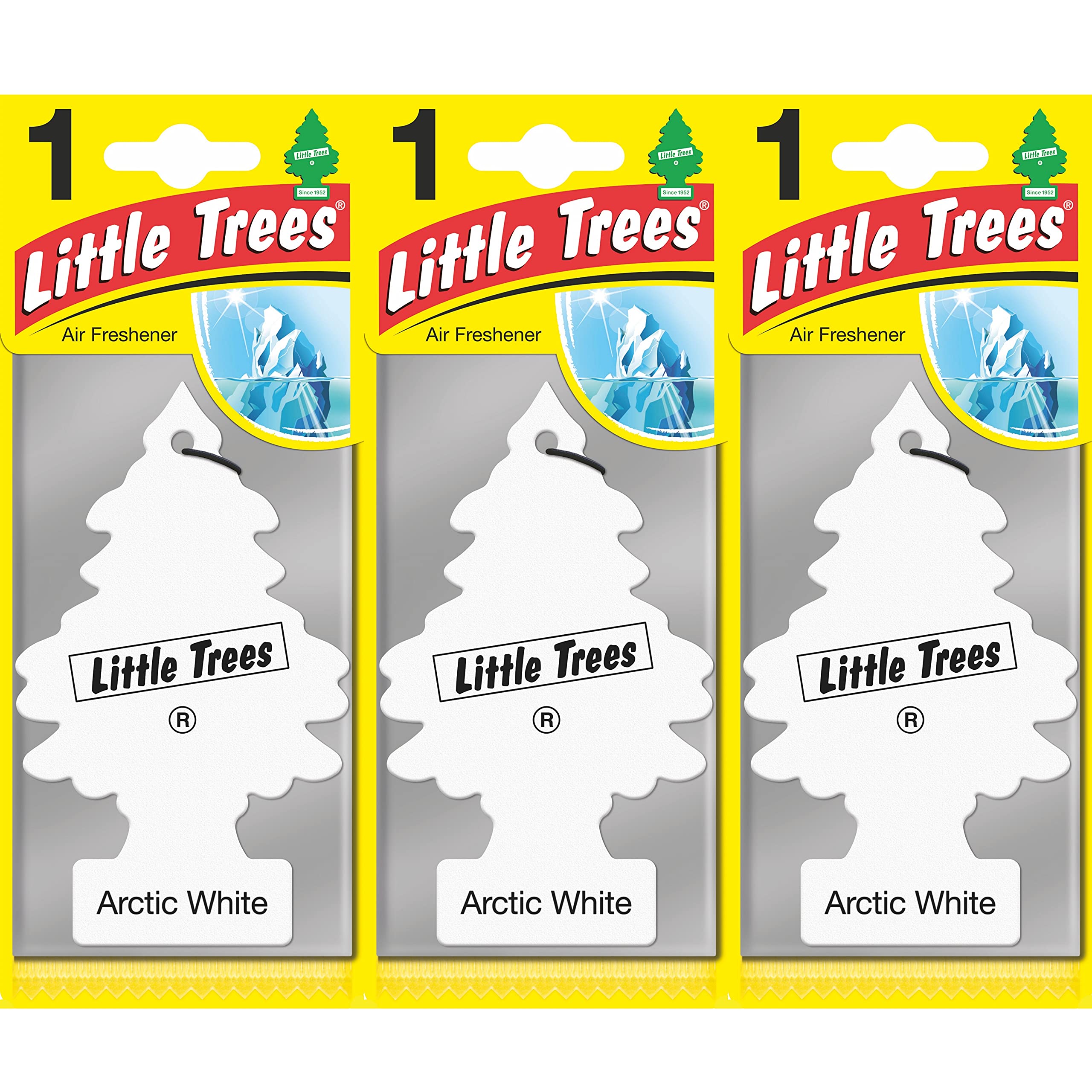 LITTLE TREES Air Freshener, Arctic White, 3 Pack