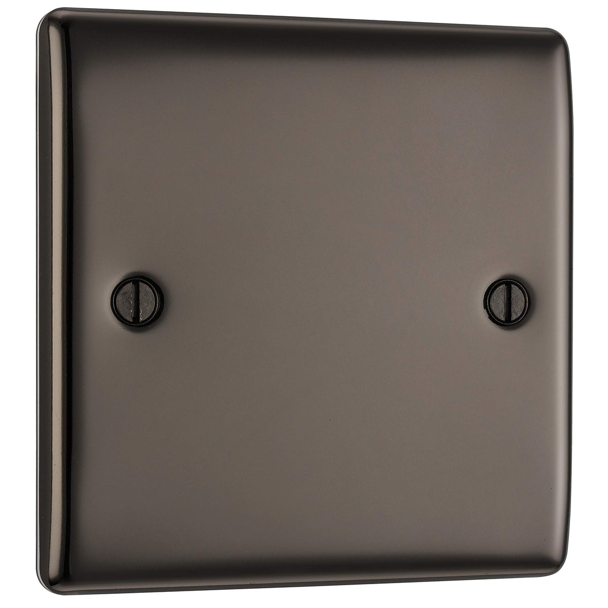 BG Electrical NBN94 Single Blank Plate, Black Nickel