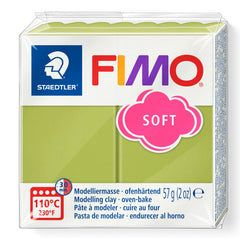 STAEDTLER 8020-T50 FIMO Soft Oven-Hardening Polymer Modelling Clay - Pistachio Nut (1 x 57g Block)