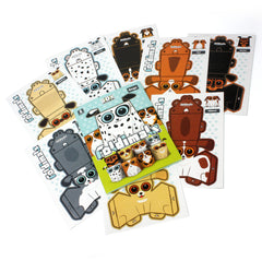 Box Buddies Foldimals Dogs - Pack of 8 Dog Paper Toys - Paper Craft for Kids, Pocket Money Toys, Stocking Fillers