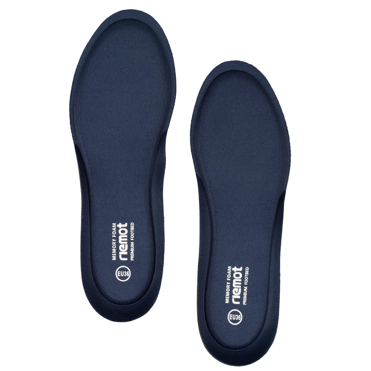 riemot Memory Foam Insoles for Men and Women,Replacement Shoe Inserts for Sports Shoes,Trainers,Sneakers,Work Boots and Walking Shoes, Women Navy 3 UK 3 / EU 36