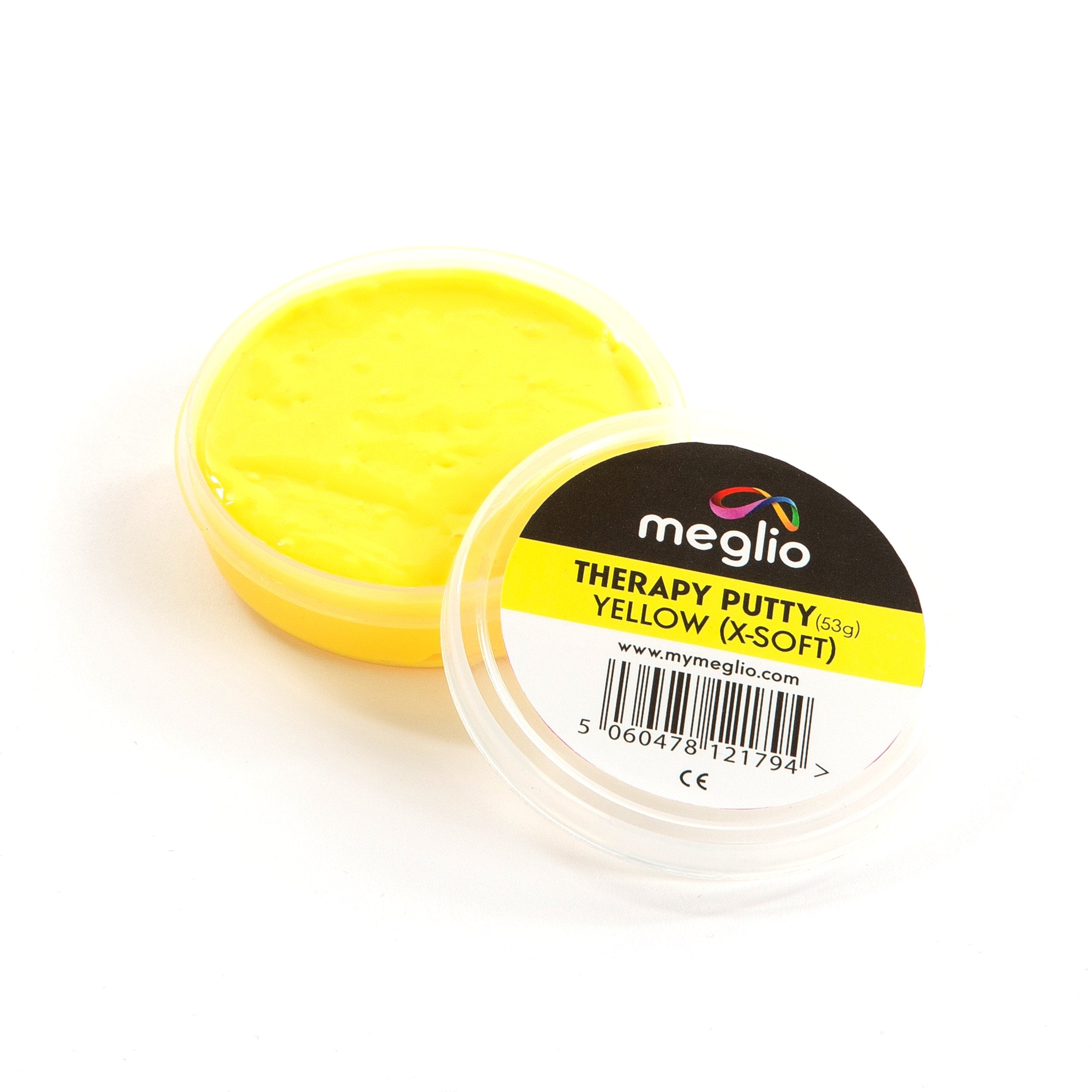 Meglio Hand Therapy Putty - Strength Training & Stress Relief, Hand Exercise Putty for Adults & Childrens, Variable Resistive Strength   (Yellow X-Soft, 53g)