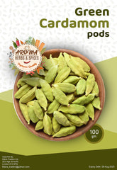 Green Cardamom pods  Elaichi pods   Green Elaichi   Natural   Bold   Premium Quality   All Natural   Vegan   Gluten Friendly   Non-GMO (100 Gram)