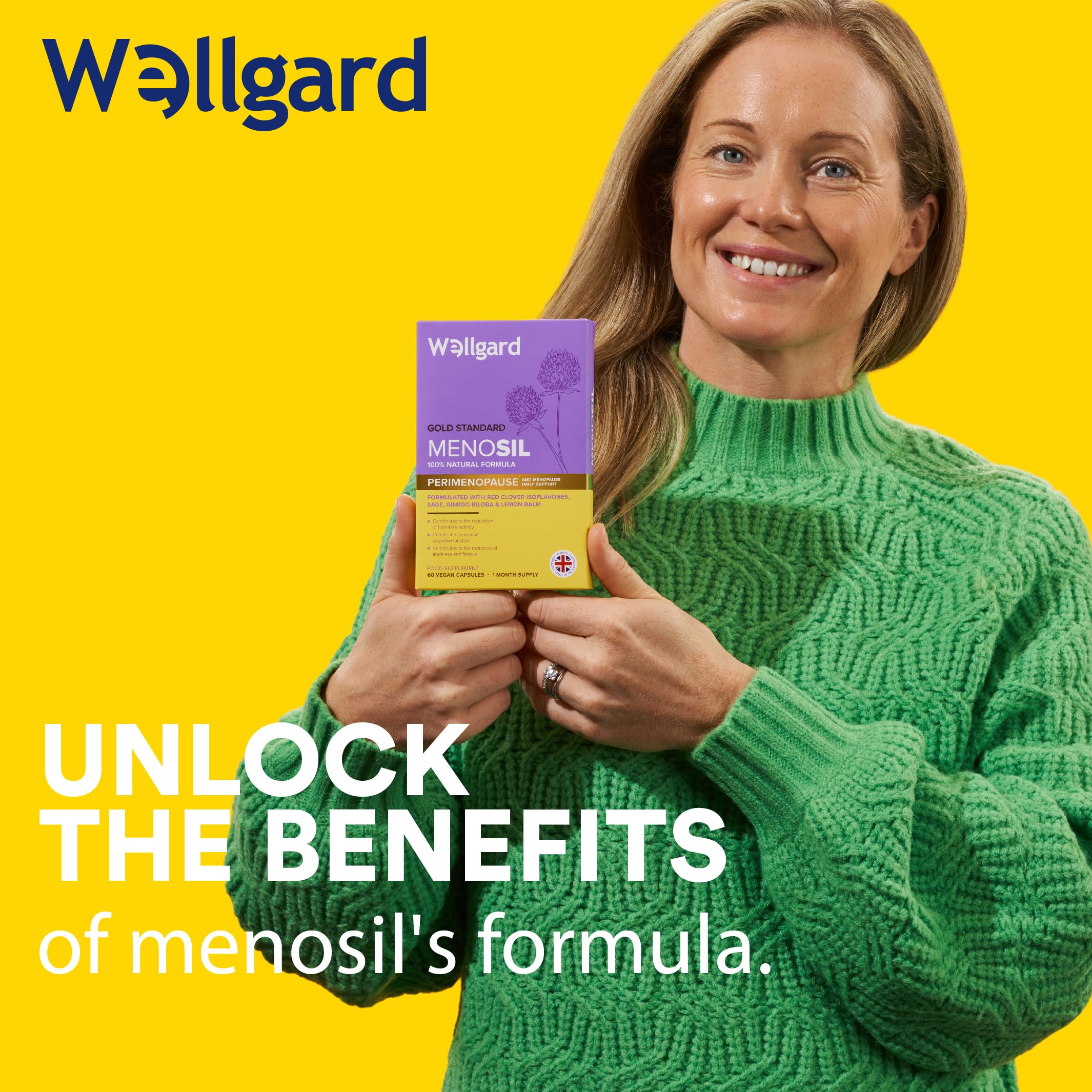 Wellgard Menosil Perimenopause Support for Women - Scientifically Proven Perimenopause Support for Women, Made in UK