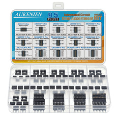 AUKENIEN 15 Values Integrated Circuit IC Assortment Kit PC817 LM358P LM386 LM393 JRC4558D NE555P NE5532P TDA2822D UC3842AN UC3843AN UA741CN LM324N LM339N ULN2003APG ULN2803APG Op Amp Amplifier Timer