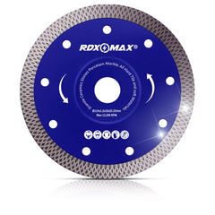 RDXMAX ® 115mm Diamond Cutting Discs for Angle Grinder - Super Thin Fast, Clean Cut on Porcelain, Granite, Marble, Concrete, Tiles, Stones, Bricks & Ceramics- 4.5 inches Wheel - Size 115 x 1.2 x 22.23mm