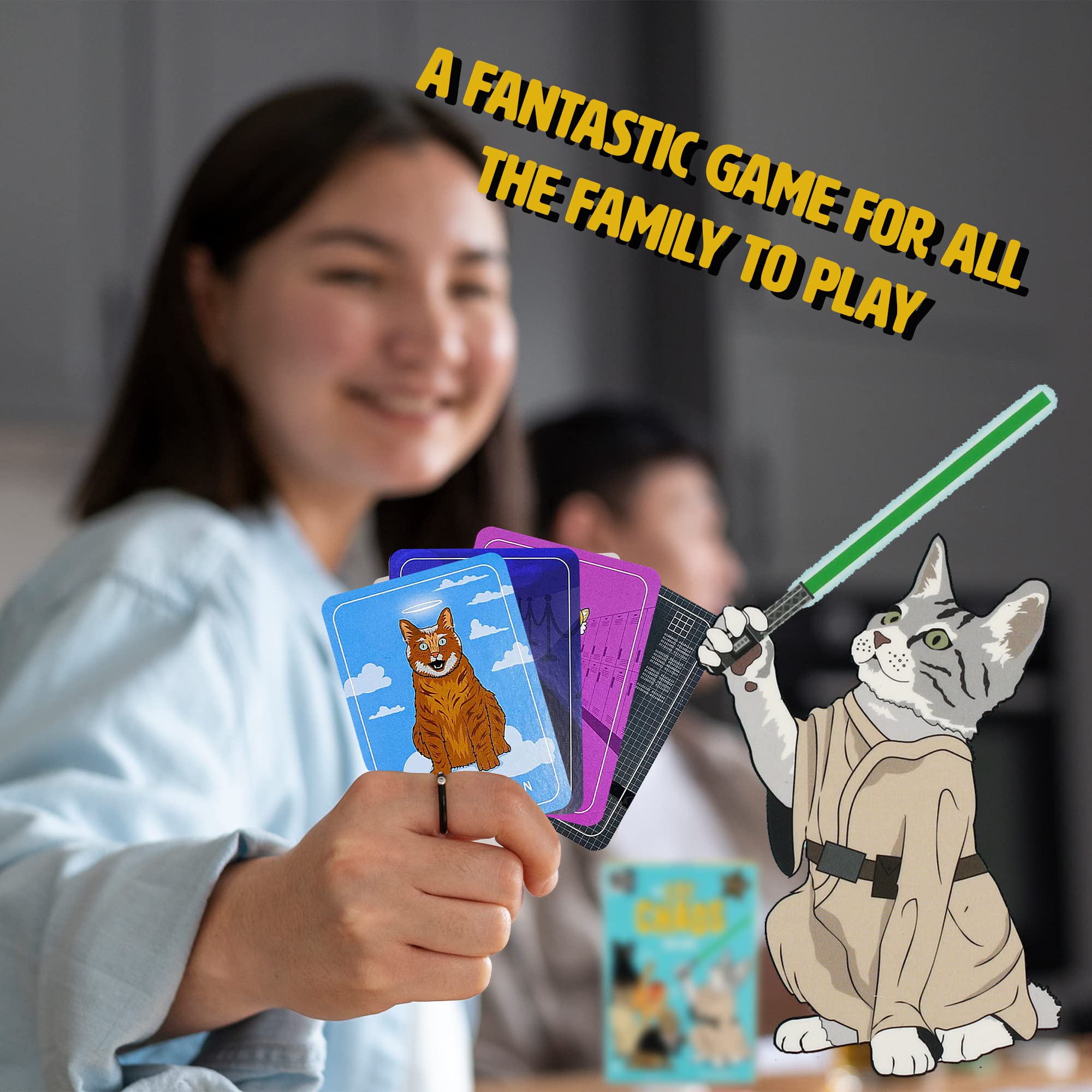 Ginger Fox Cat Chaos Card Swapping Family Fun Game. Get The Family Together on Games Night To Play This Fast-Paced Quick-Play Action Party Game For Players Aged 8and Years. Are You Feline Lucky?