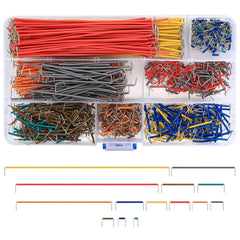 840 Pcs Jumper Wire Kit, 14 Lengths Assorted Breadboard Jumper Wire Cable, Preformed U-shape Solderless Jumper Wire Male to Male Jumper Wires Prototyping Breadboard