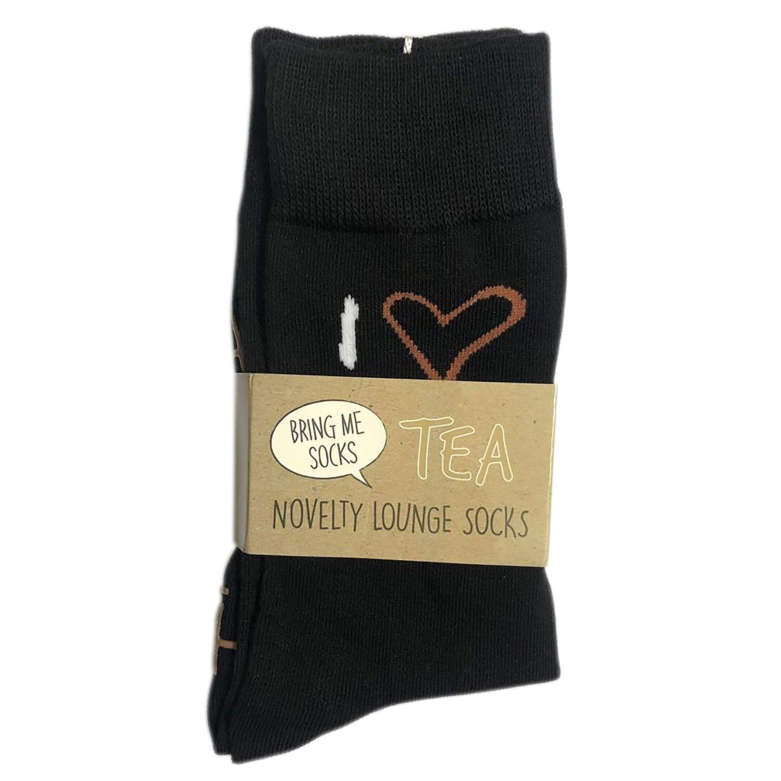 'If You Can Read This Make Me A Tea!' Funny Novelty Socks - Gift For Those People That Love Tea (Black) One Size