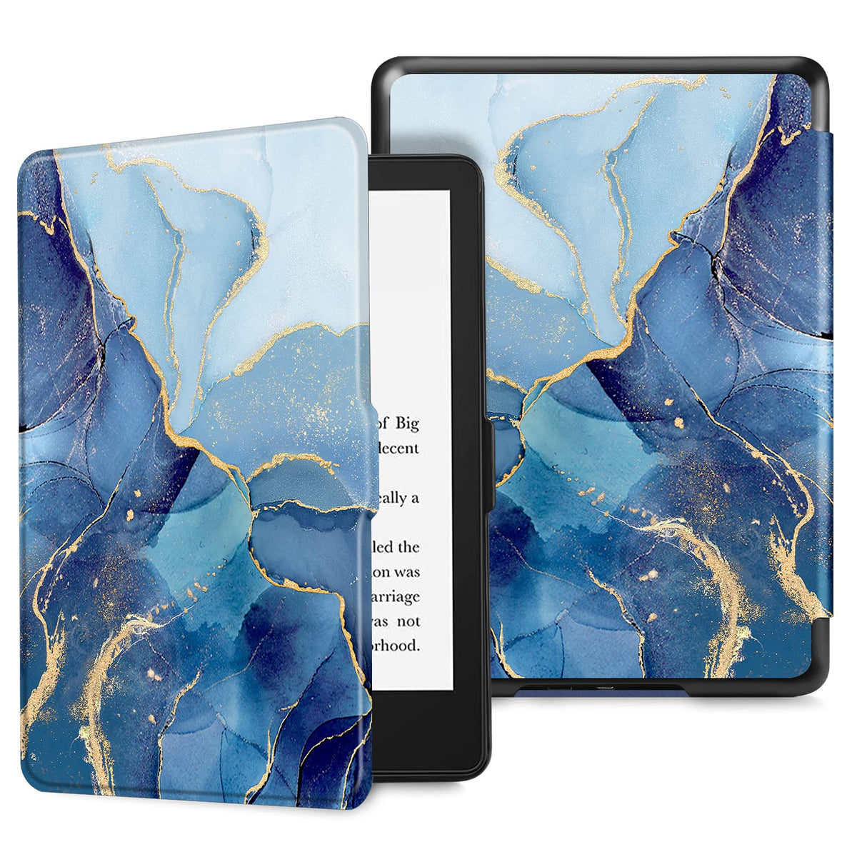 FINTIE Slimshell Case for 6.8 inches Kindle Paperwhite (11th Generation-2021) and Kindle Paperwhite Signature Edition - Premium Lightweight PU Leather Cover with Auto Sleep/Wake, (Z-Ocean Marble)