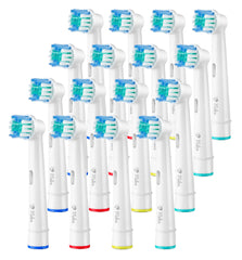 Oral B Compatible Electric Toothbrush Heads - Milos for Braun Oral B Tooth Brush Heads Replacement 16 Pack