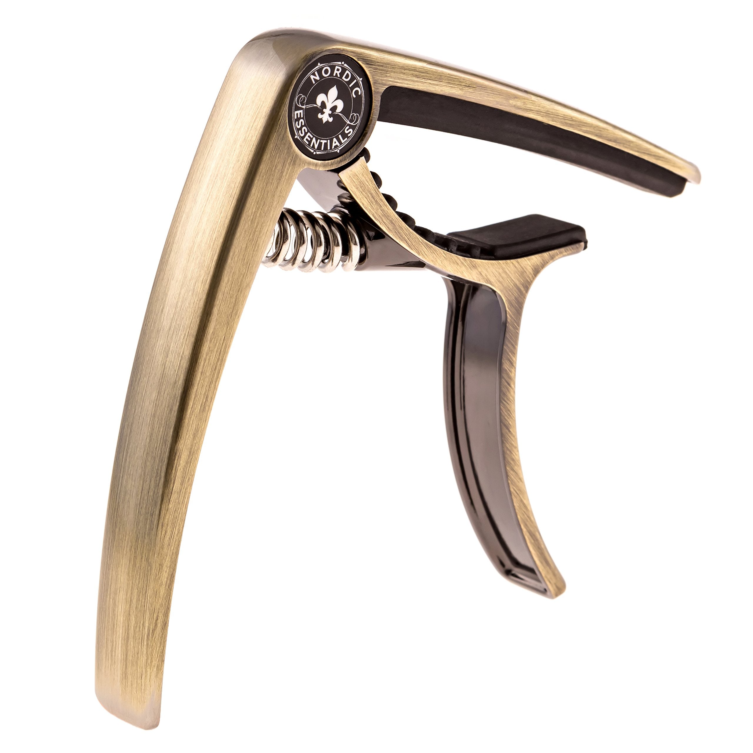 Guitar Capo Deluxe for Guitars, Ukulele, Banjo, Mandolin, Bass - Made of Premium Quality Zinc Alloy for 6 & 12 String Instruments - Luxury Accessories by Nordic Essentials™