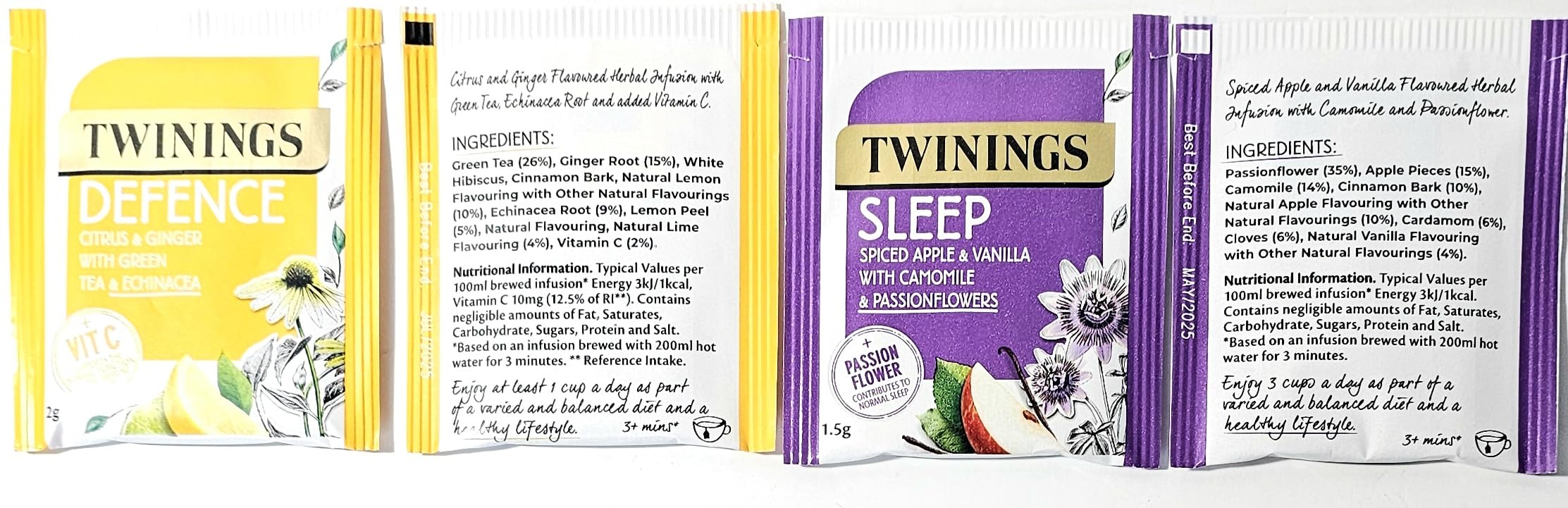 Twinings Superblends,soulfulblends Assortment Fruit Herbal tea Selection Gift Set Total 24, 8 Delicious Flavours 3 Individually Wrapped Tea Bags of Each Flavour Twinings tea bags