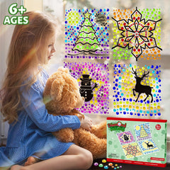 Euclidean Cube Suncatcher Gem Art Kit for Kids, 4 Theme Window Art, Sun Gemstone Kits for Kid, Great Easter Gifts for 6and Year Old