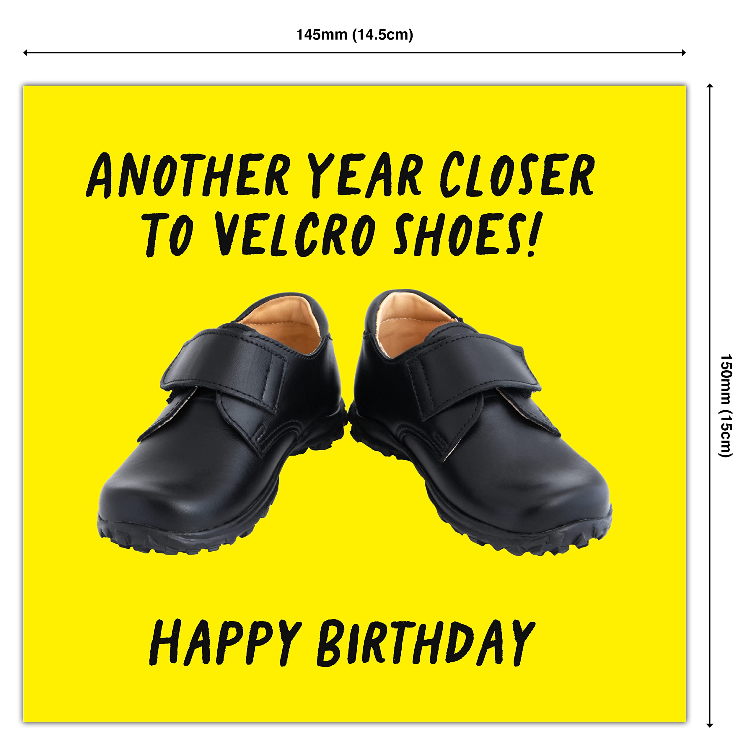 Punkcards - Funny Birthday Cards For Men - ‘Another Year Closer to Velcro Shoes’ - Happy Birthday Card For Him - Funny Greeting Card for Dad - For Uncle Birthday