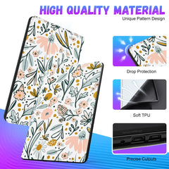 Pegmode for Kindle Paperwhite 11th Generation Case 6.8 Inch 2021 / Paperwhite Signature Edition Cute Women Girls Teens Unique Floral Flowers Folio Fabric Paper White Cover Auto Sleep/Wake E-Reader