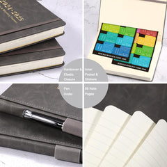 Academic Diary 2024-2025 - Diary 2024-2025 A5 Week to View from July 2024 to June 2025, 14.6 X 21 cm, A5 Premium Thicker Paper with Pen Holder, Inner Pocket and 40 Notes Pages