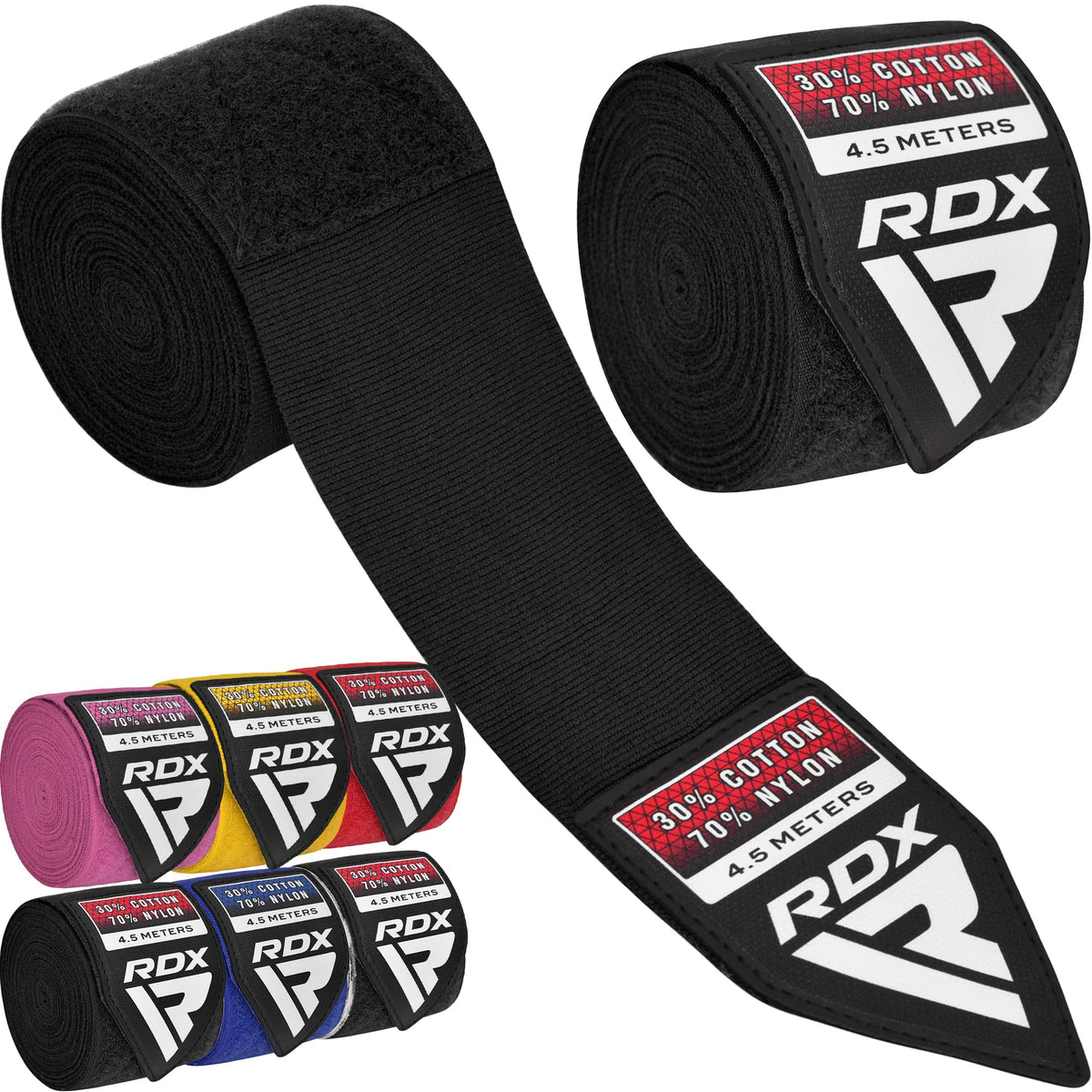 RDX Boxing Hand Wraps Elasticated MMA Inner Gloves Fist Protector 4.5 meter Bandages Mitts