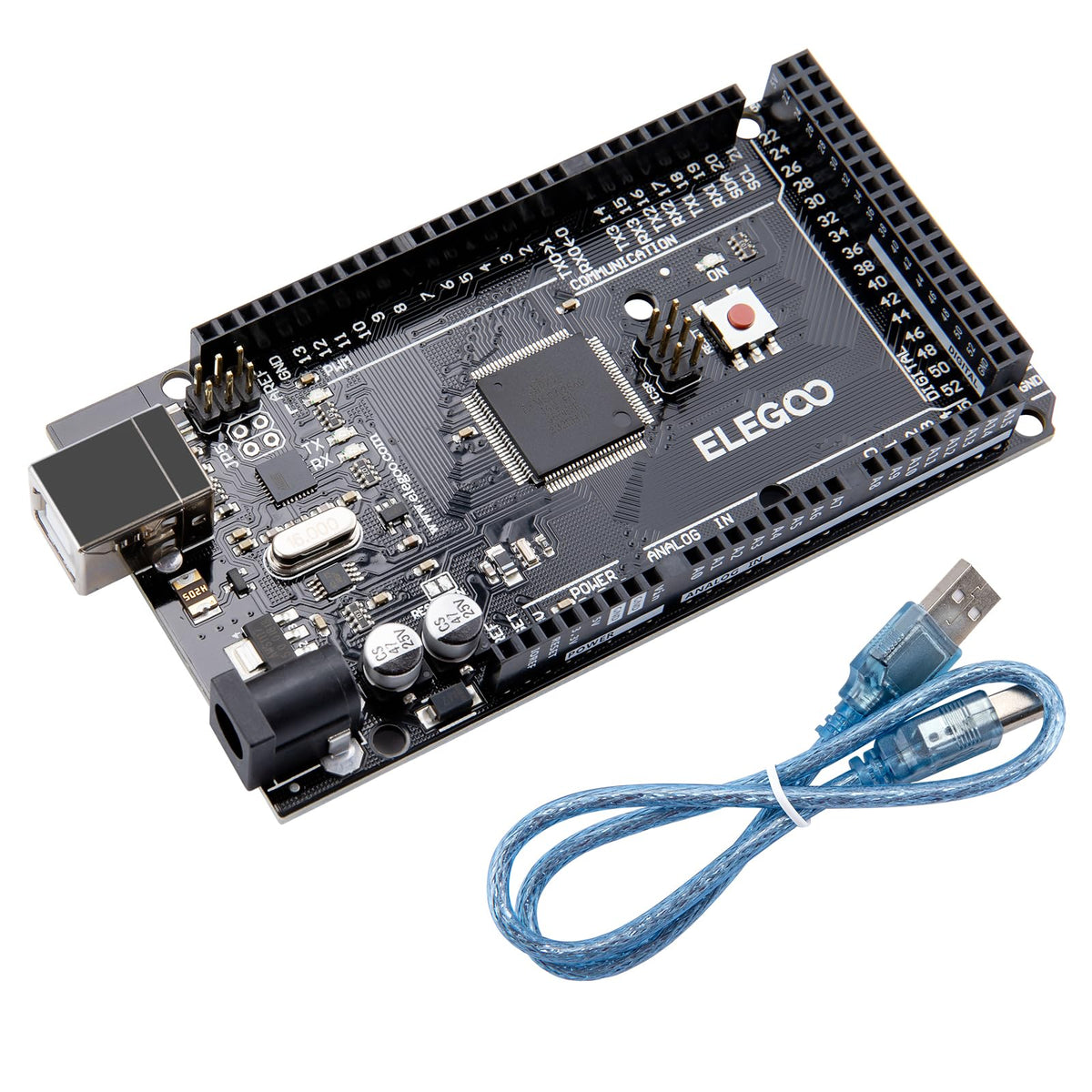 ELEGOO MEGA 2560 R3 Controller Board Compatible with Arduino IDE with USB Cable Black Version