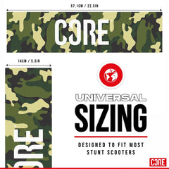 Core Stunt Scooter Grip Tape - Griptape for kids stunt scooters, universal fit Multiple designs Super grippy Non-Slip Surface for Freestyle Kick Scooter - Classic Camo