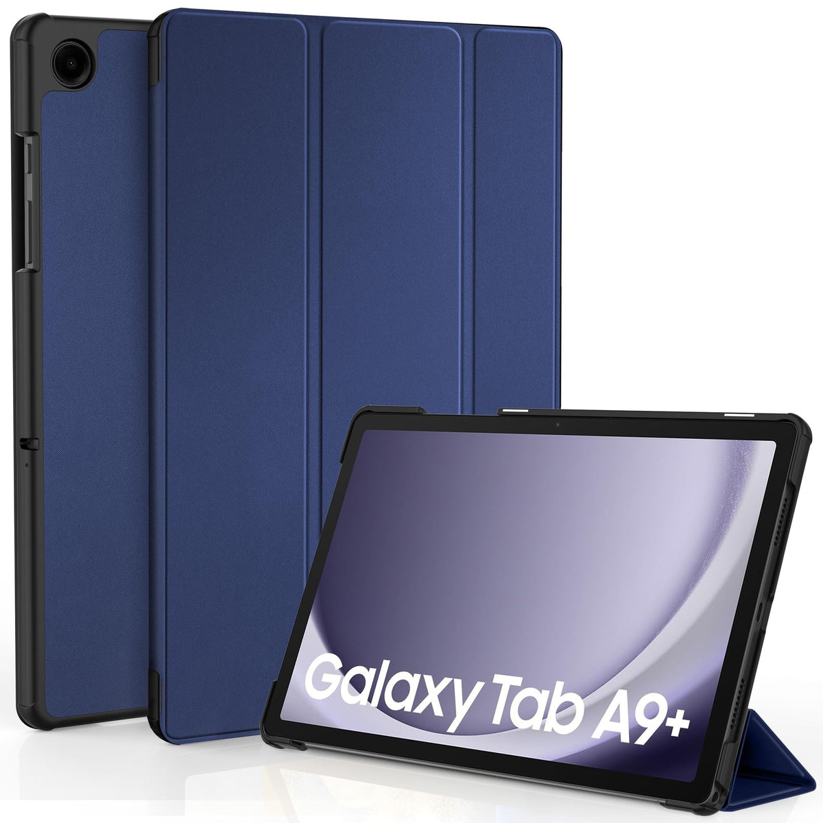 EasyAcc Case for Samsung Galaxy Tab A9and Plus 11 Inch 2023 Tablet, Ultra Thin Cover with Stand PU Leather Protective Cover for Samsung Tab A9and (SM-X210/SM-215/SM-216), Blue