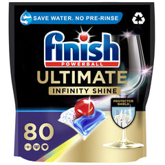 Finish Ultimate Infinity Shine Dishwasher Tablets Bulk, Scent: Fresh , Size: 80 Dishwasher tabs , Ultimate Clean and Shine