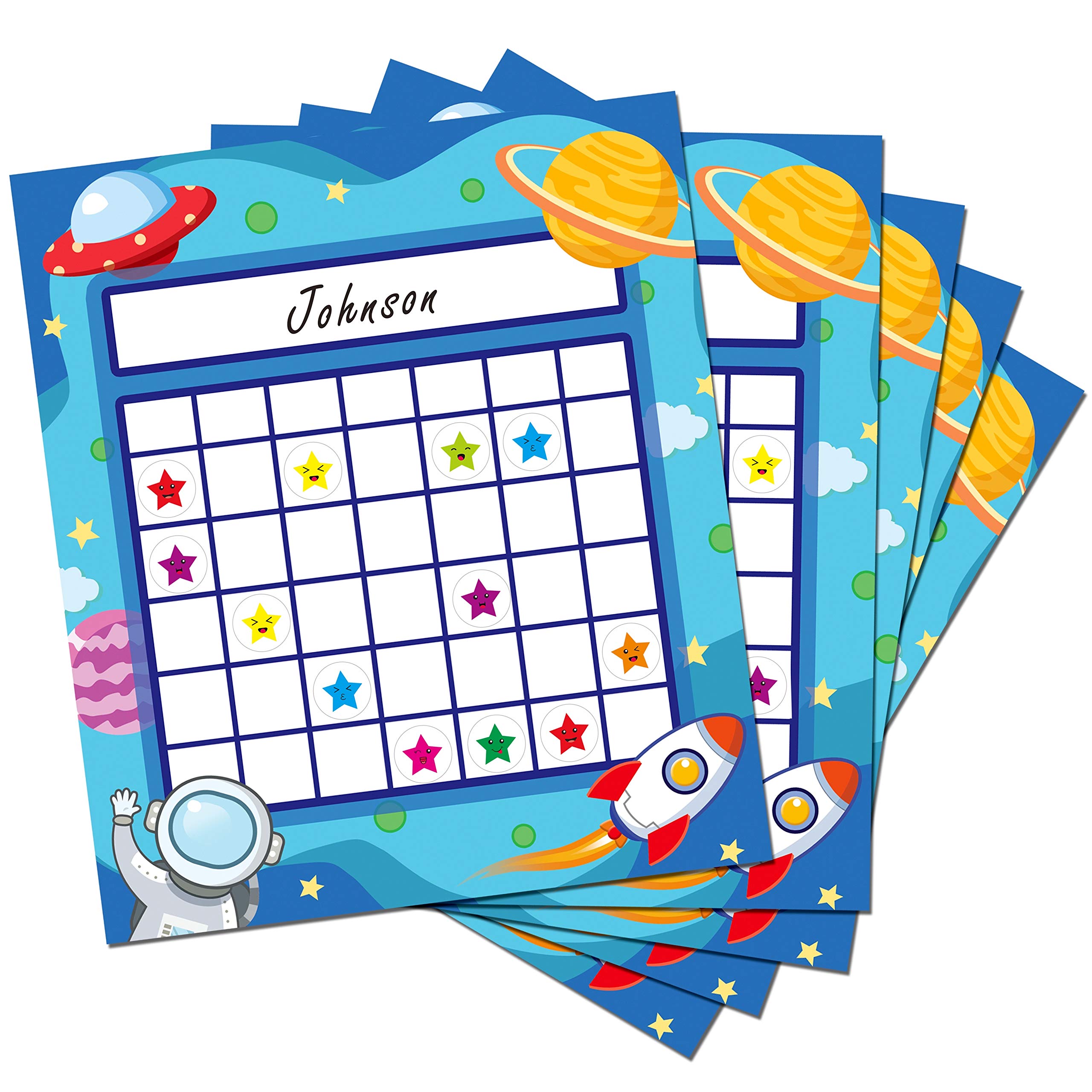 66 Pack Classroom Incentive Chart in 2 Designs with 2024 Star Stickers