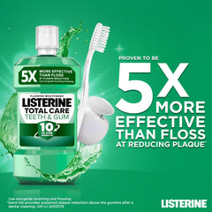 Listerine Total Care Teeth and Gum Mouthwash (250ml), 10-in-1 Benefit Mouthwash for Total Oral Care, Gum Mouthwash to Maintain a Clean and Healthy Mouth