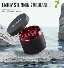 Blazed Large Aluminium Herb Grinder (Red)