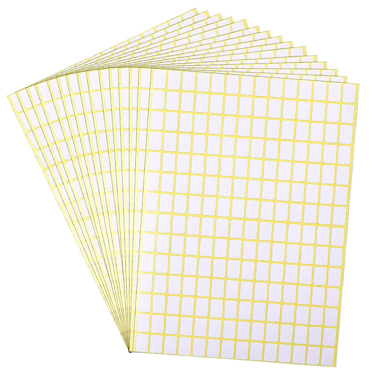 2940 Pcs Small White Label Stickers 13 X 9 mm Blank Matte Rectangular Labels Removable Sticky Labels Price Stickers for Jars Boxes File Folders Envelopes School Office Kitchen